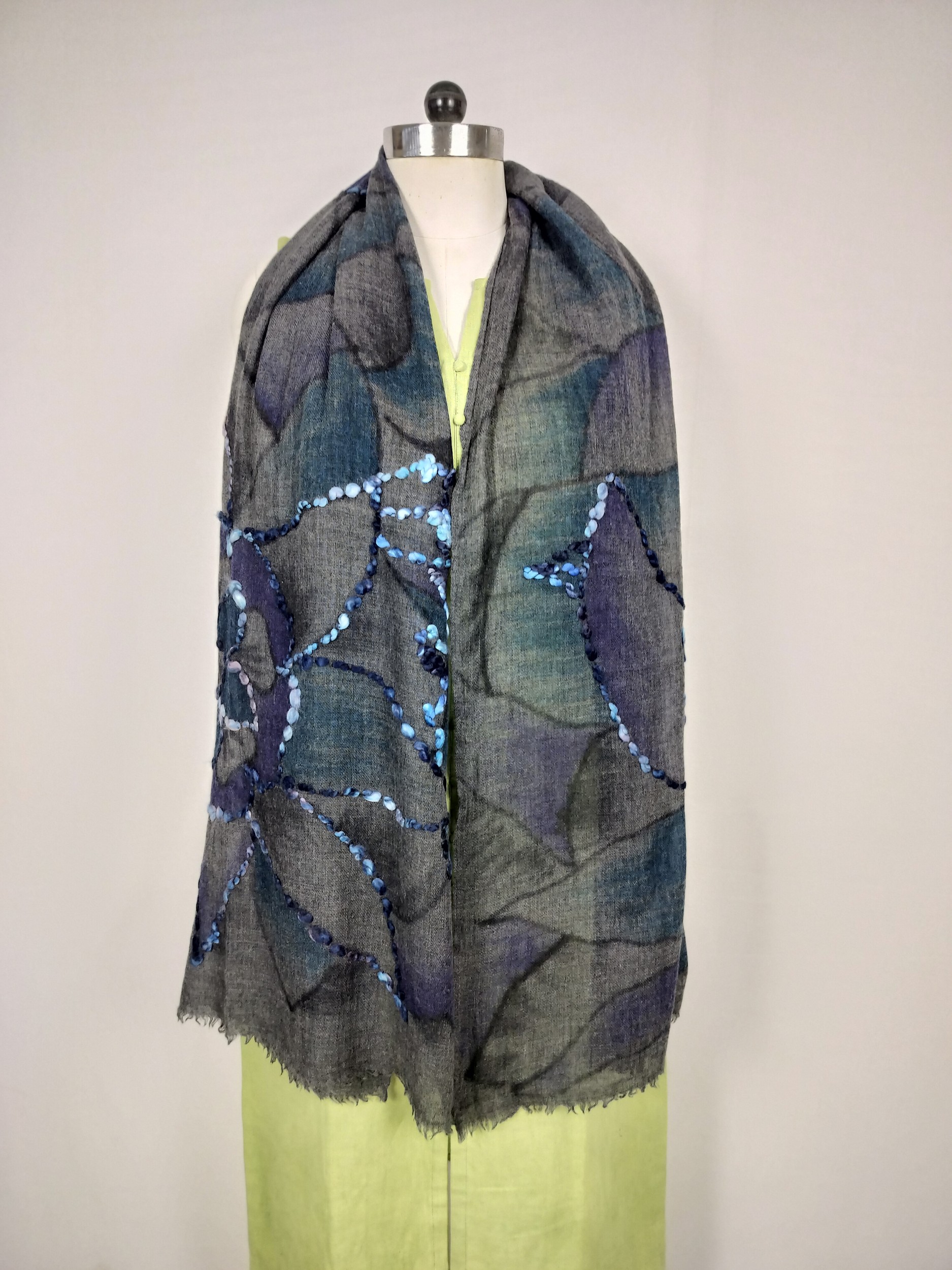 Wool Handprint with Embroidery