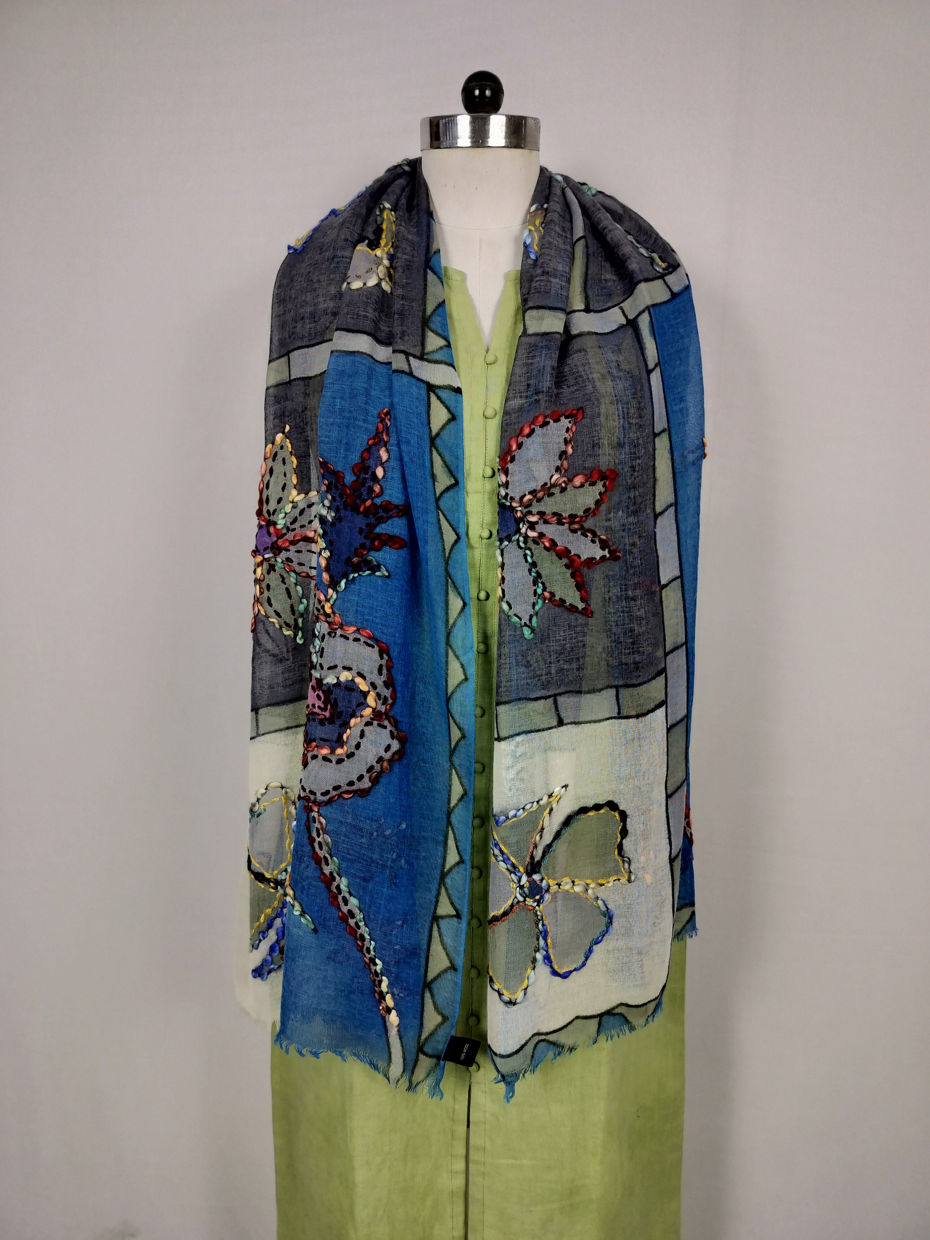 Wool Handprint with Embroidery