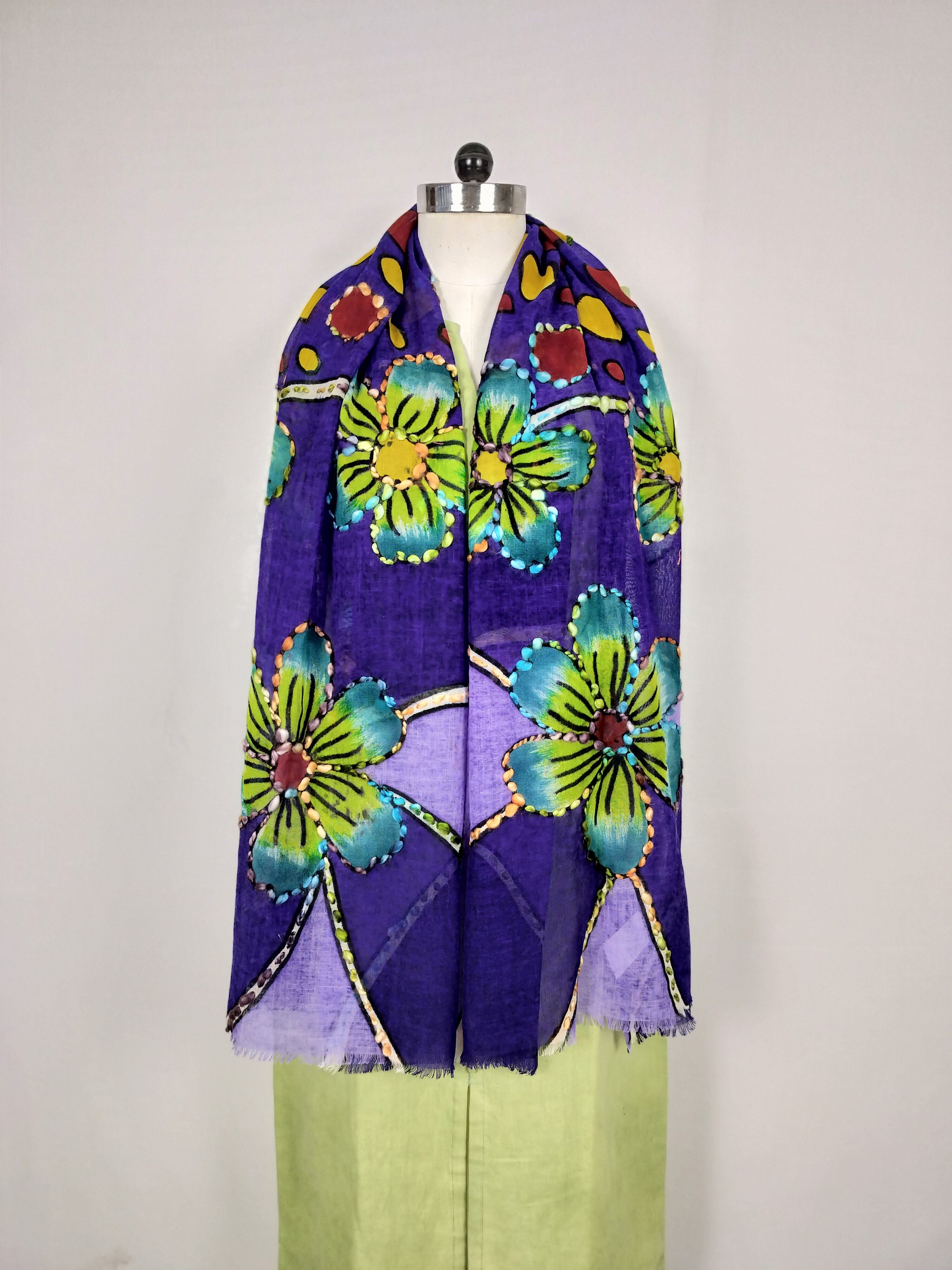 Wool Handprint with Embroidery